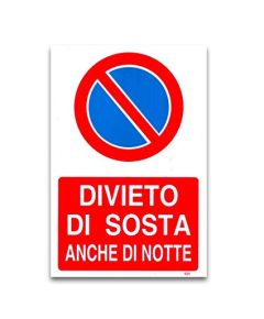 Schild "Kein Parken auch nachts" in PVC Z587 