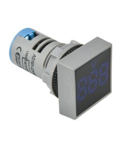 Voltmetro quadrato digitale da pannello - blu EL388 FATO