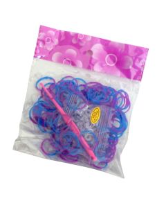Beutel mit Gummibändern für Armbänder - Loom Bands - verschiedene Farben R754 