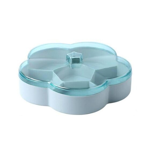 Scatola portaoggetti frutta secca fiore trasparente un solo strato verde