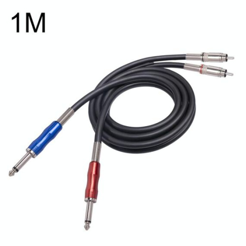 3051K63 Cavo audio doppio RCA maschio a 6,35 mm maschio 1 m