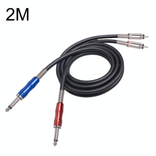 3051K63 Cavo audio doppio RCA maschio a 6,35 mm maschio 2 m