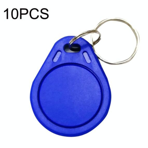 10PCS Fudan RFID M1 Access Control Card 13.56MHz Blu Portachiavi