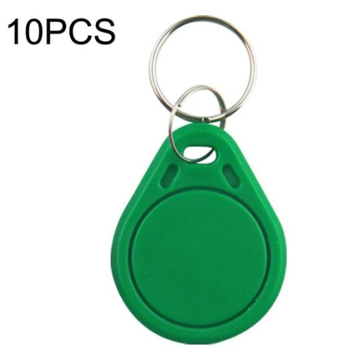 10PCS M1 Access Control Card Fudan RFID 13.56MHz Verde Portachiavi