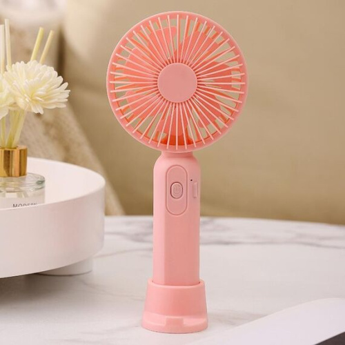 Mini ventilatore portatile M9 da tavolo USB ricaricabile 800 mAh rosa
