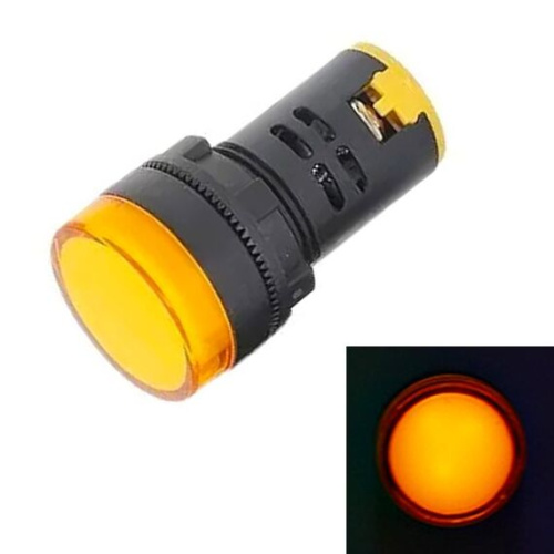 12V AD16-22D S 22mm LED Indicatore luminoso giallo