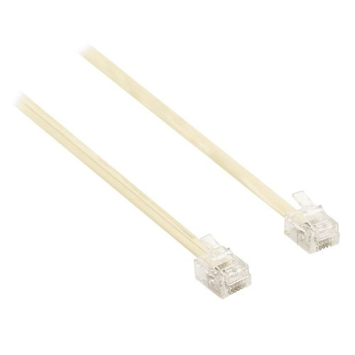 Cavo RJ11 Piatto Avorio 5m Valueline