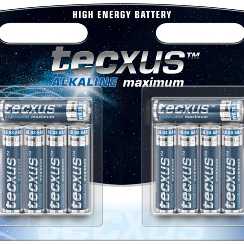 Batteria al manganese alcalino 1,5V LR03/AAA blister da 10