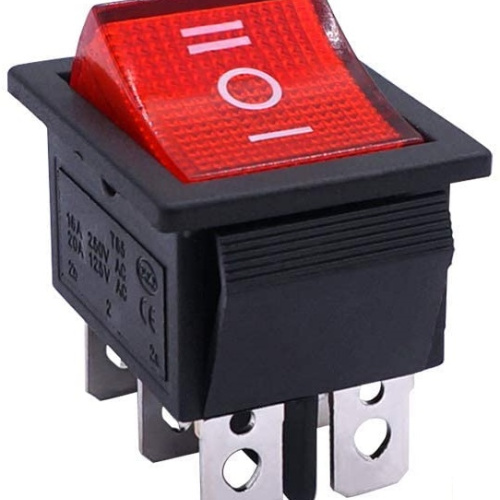 Interruttore a bilanciere DPDT ON/OFF/ON 6 Pin 3 Posizioni 6A 250V 10A 125V con luce LED