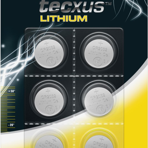 Batteria a bottone CR2032 3V blister da 6 Tecxus