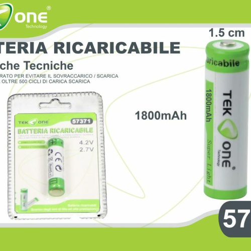 Batteria ricaricabile al litio 1200mAh tensione da carica 4.2V