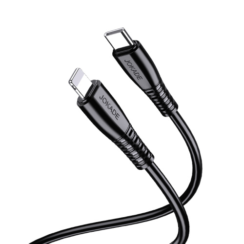 Cavo per ricarica e sincronizzazione USB type C -Lightning 1m nero PD27W 5A JA043
