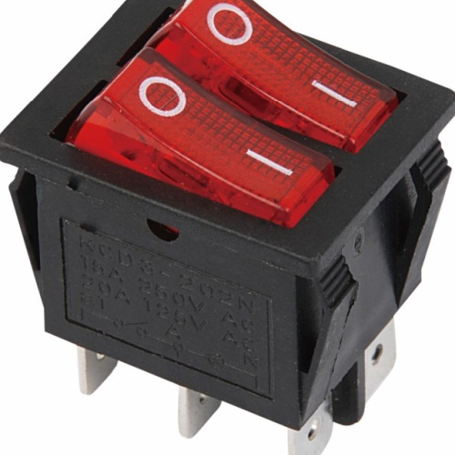 Interruttore luminoso doppio 6 contatti